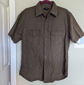 Vintage Brown Gap Short-Sleeve Button-Up